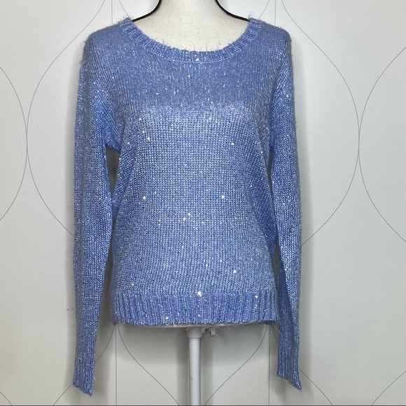 i jeans by Buffalo Sweaters - i jean by buffalo sequin crew sweater blue M